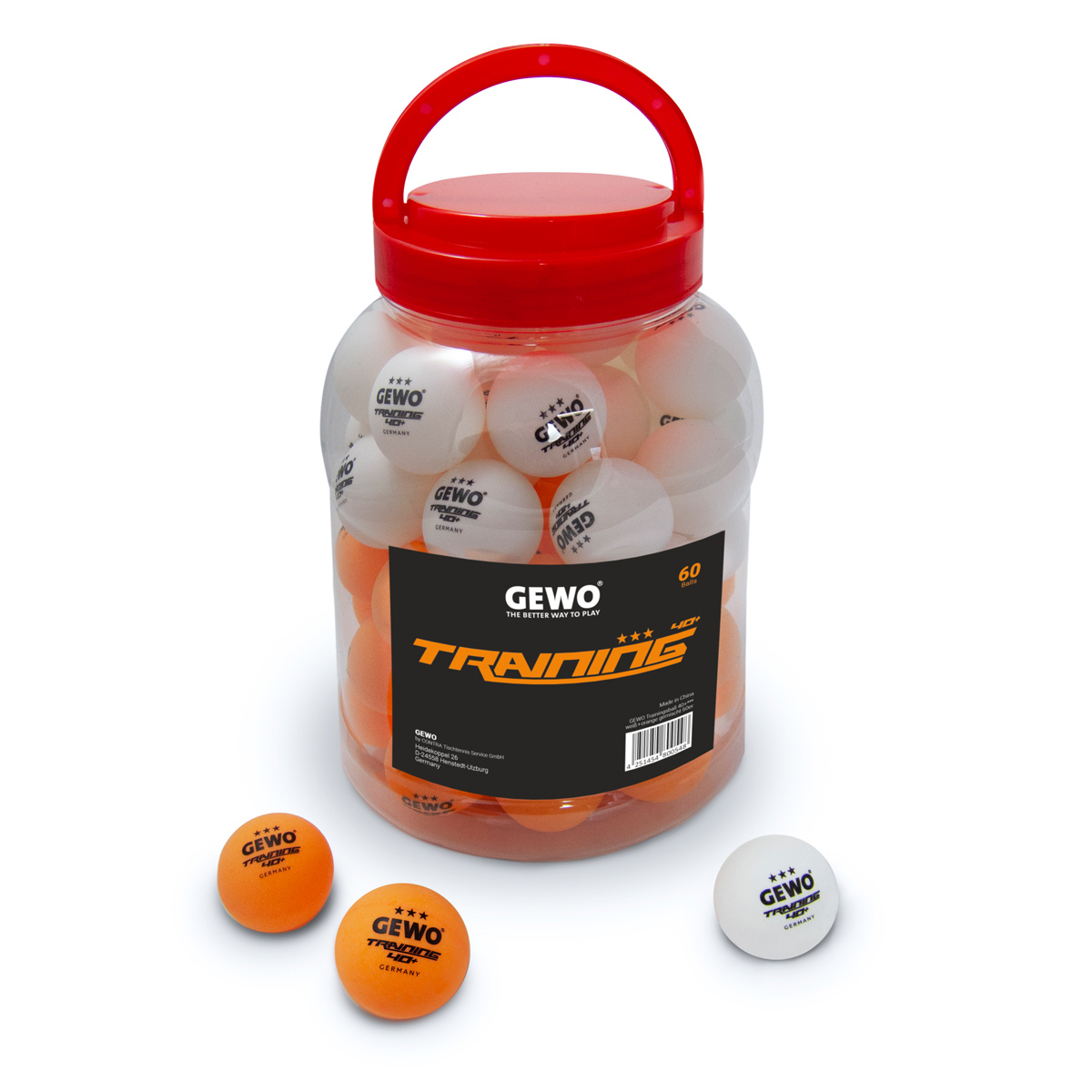 GEWO Trainingsball 40+ weiß/gelb gemischt 60er