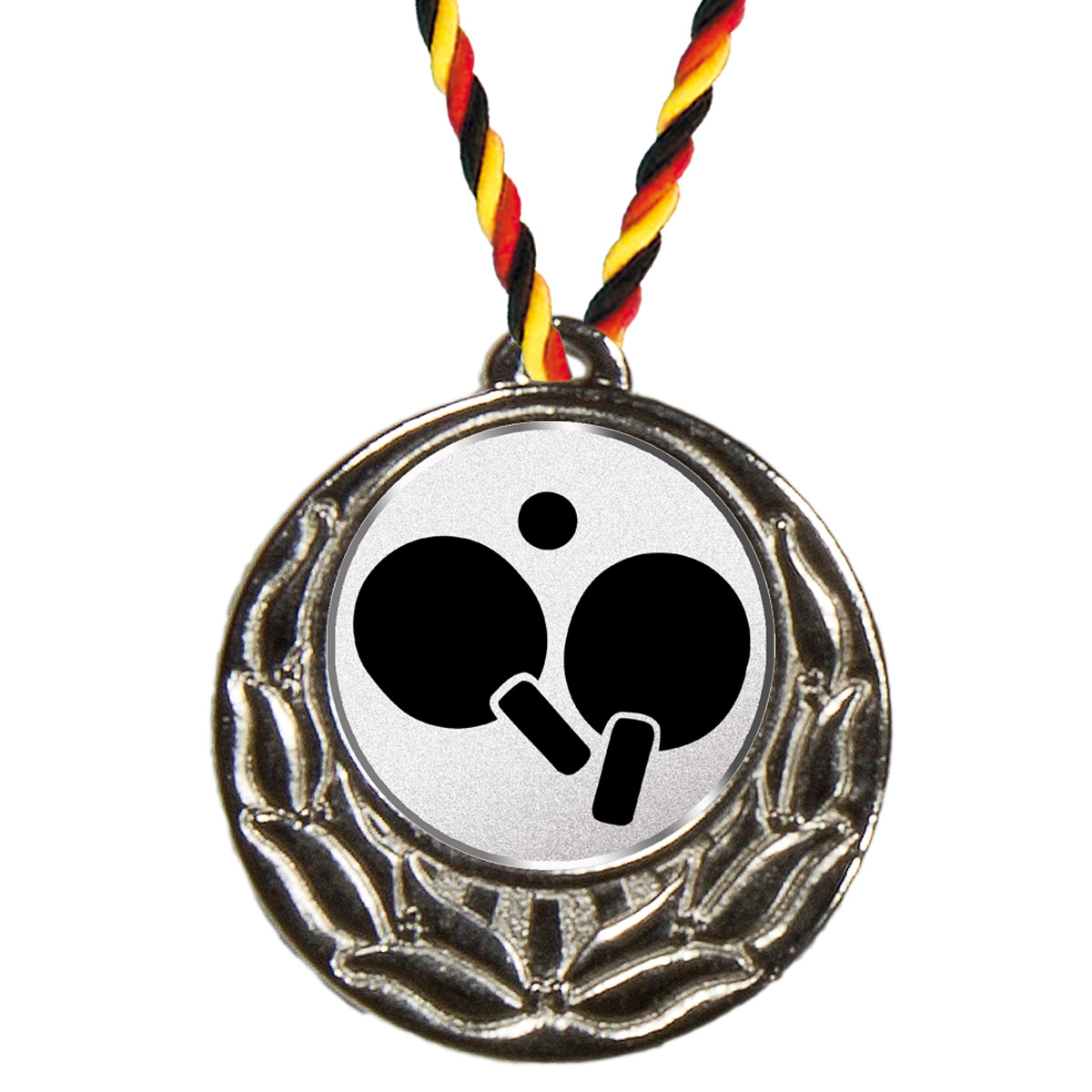 Plaketten Petersen Medaille Rose mit Emblem und Kordel silber
