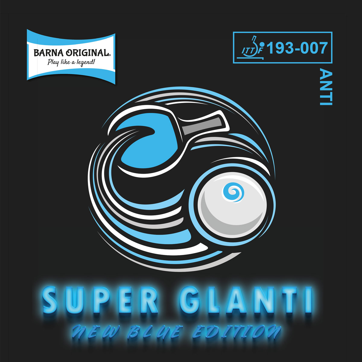 Barna Original Belag Barna Super Glanti New Blue Edition 0,8 mm blau
