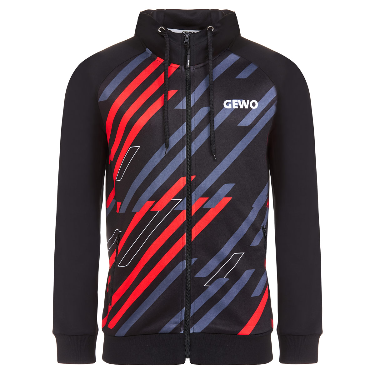 GEWO Ponza Zip-Hoodie schwarz/rot XXL