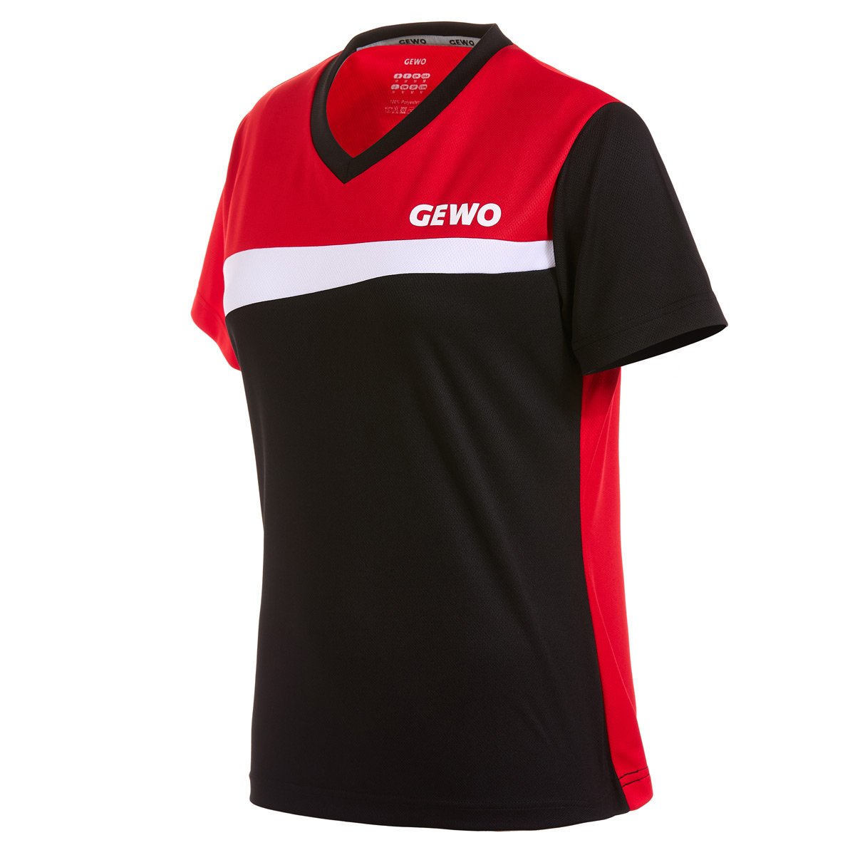 GEWO Lady Shirt FONDI schwarz/rot XL