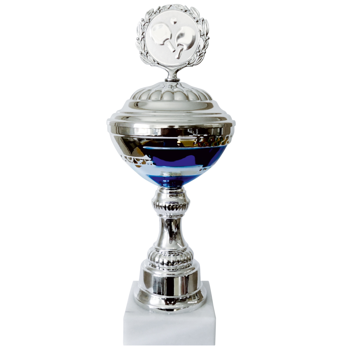 Pokal Bonn 26 cm silber/blau