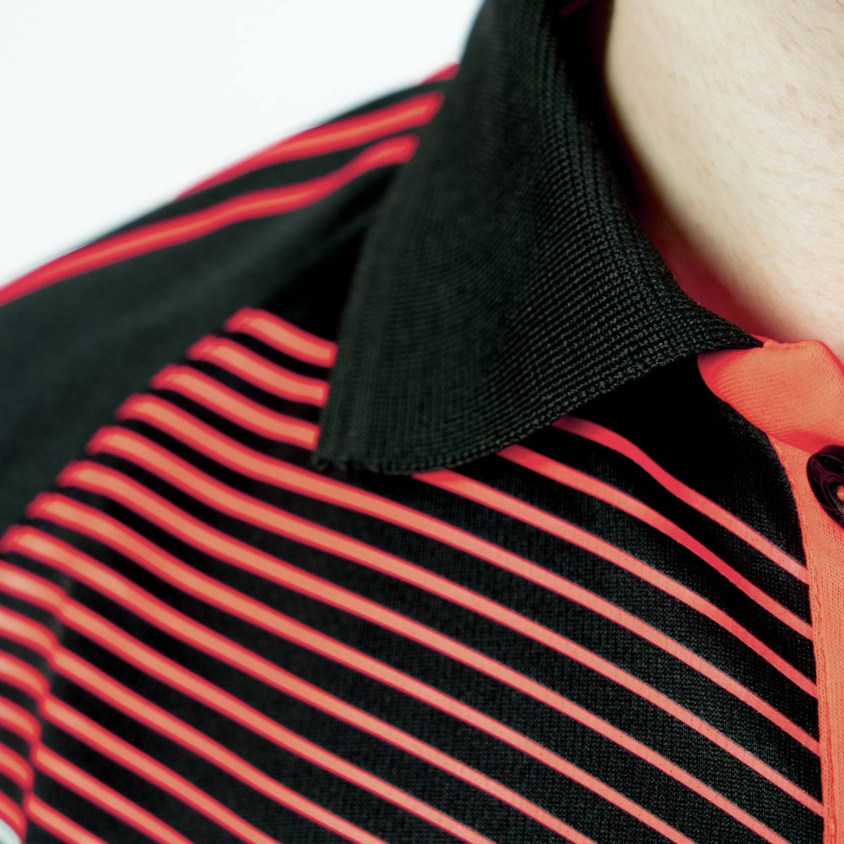 Andro Shirt Avos Cotton schwarz/neonrot XXXXL
