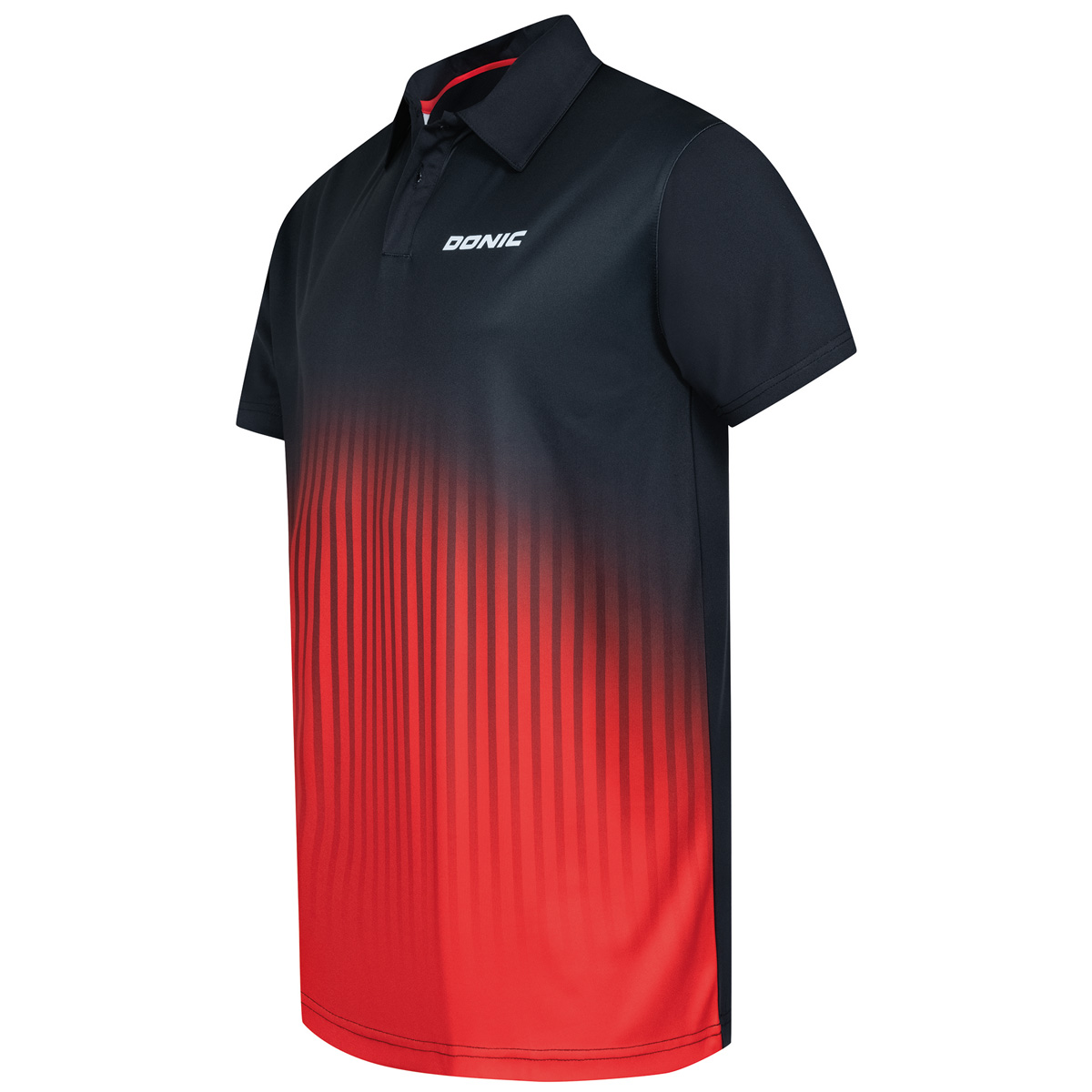 Donic Poloshirt Nuvon schwarz/rot XS – Bild 3