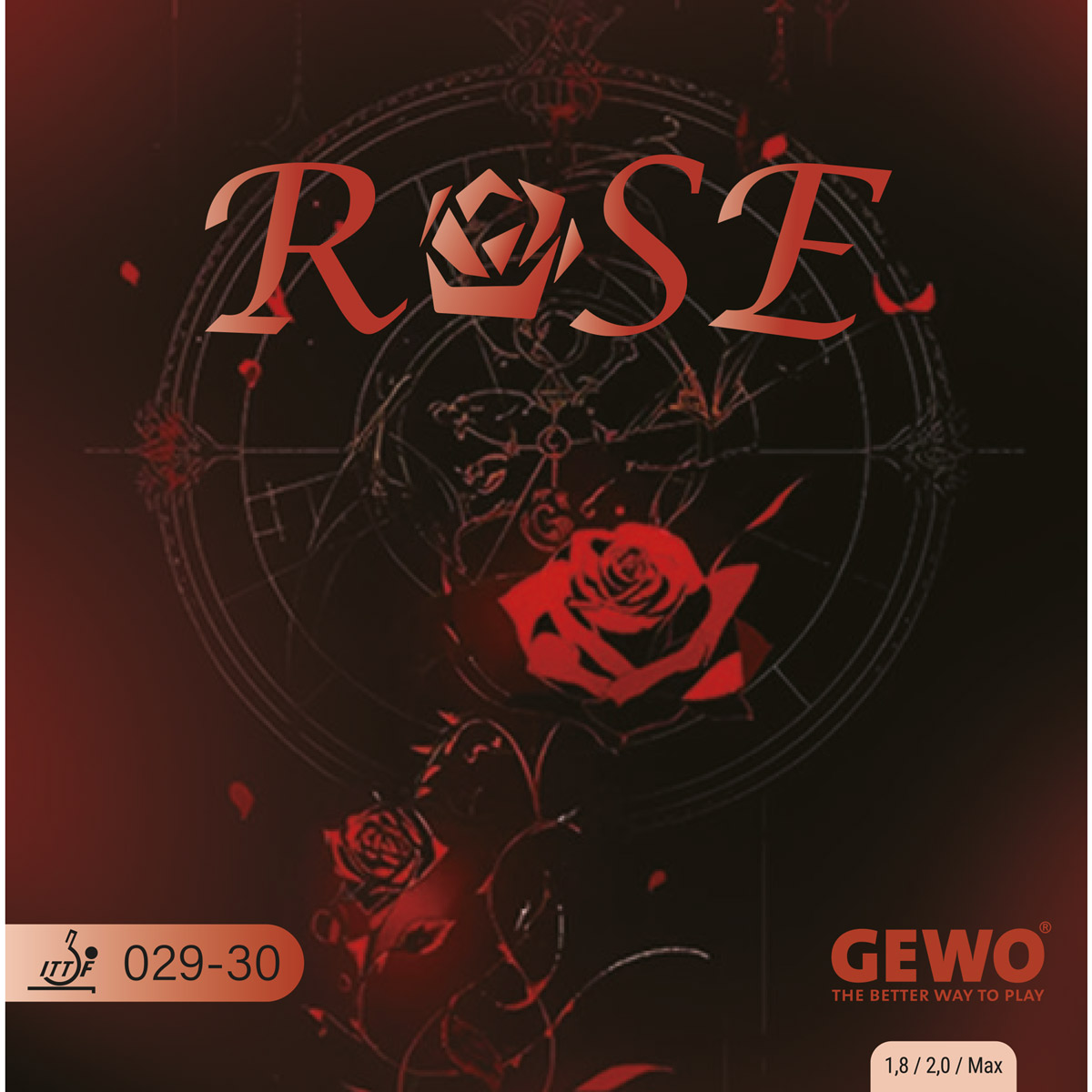 GEWO Belag Rose 1,8 mm rot