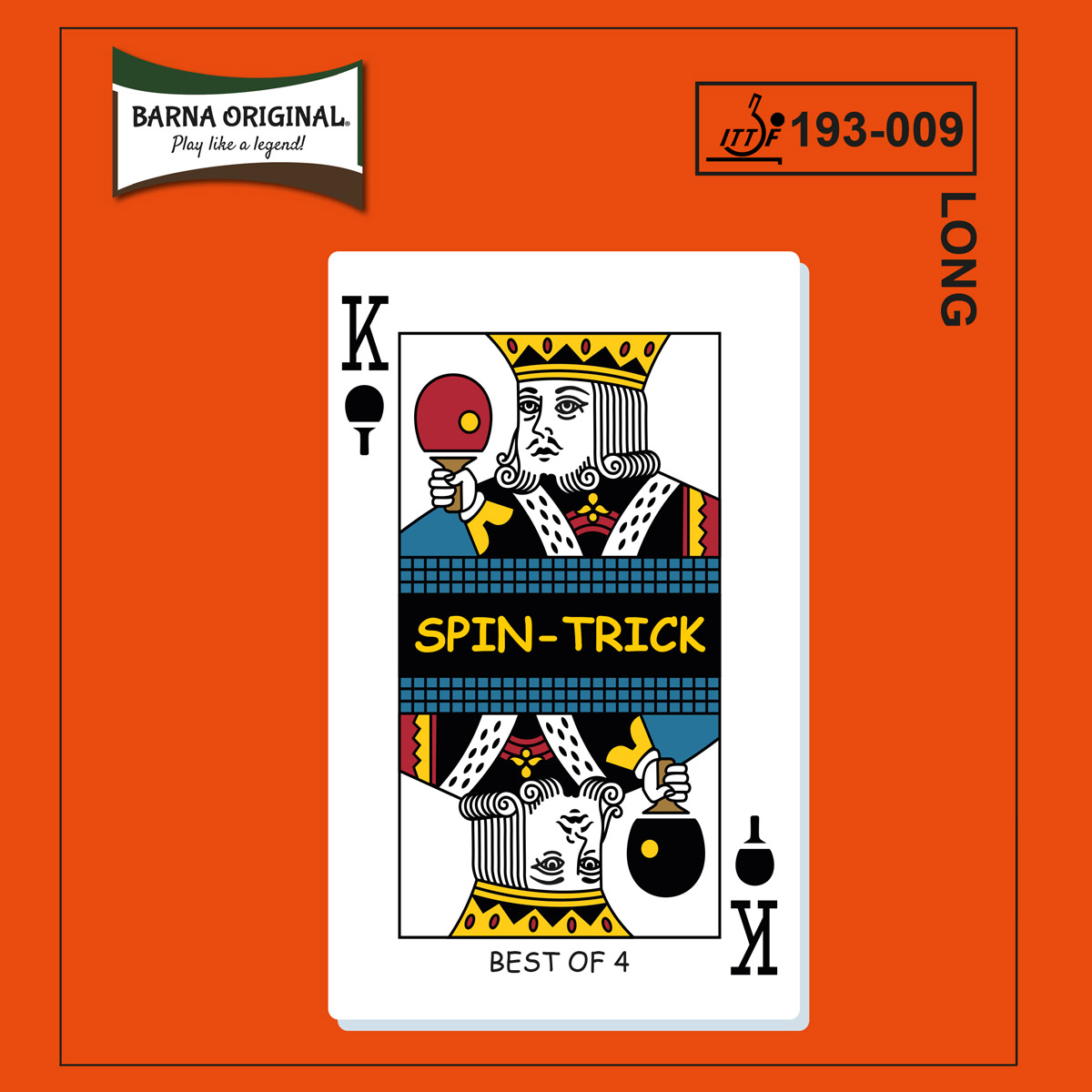 Barna Original Belag SPIN-TRICK OX rot