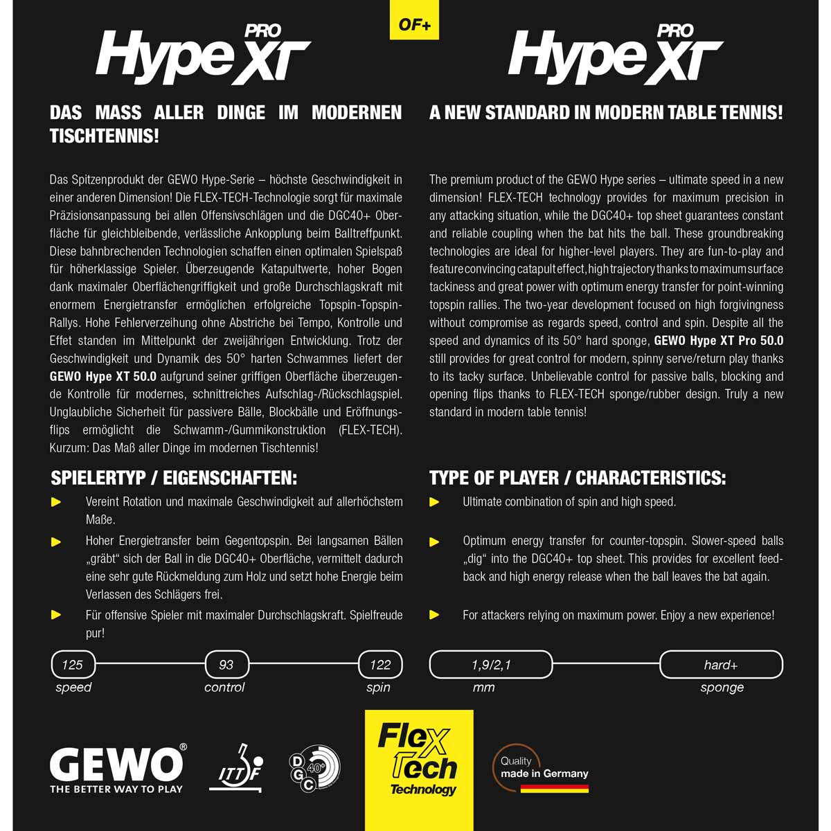 GEWO Belag Hype XT Pro 50.0 – Bild 3