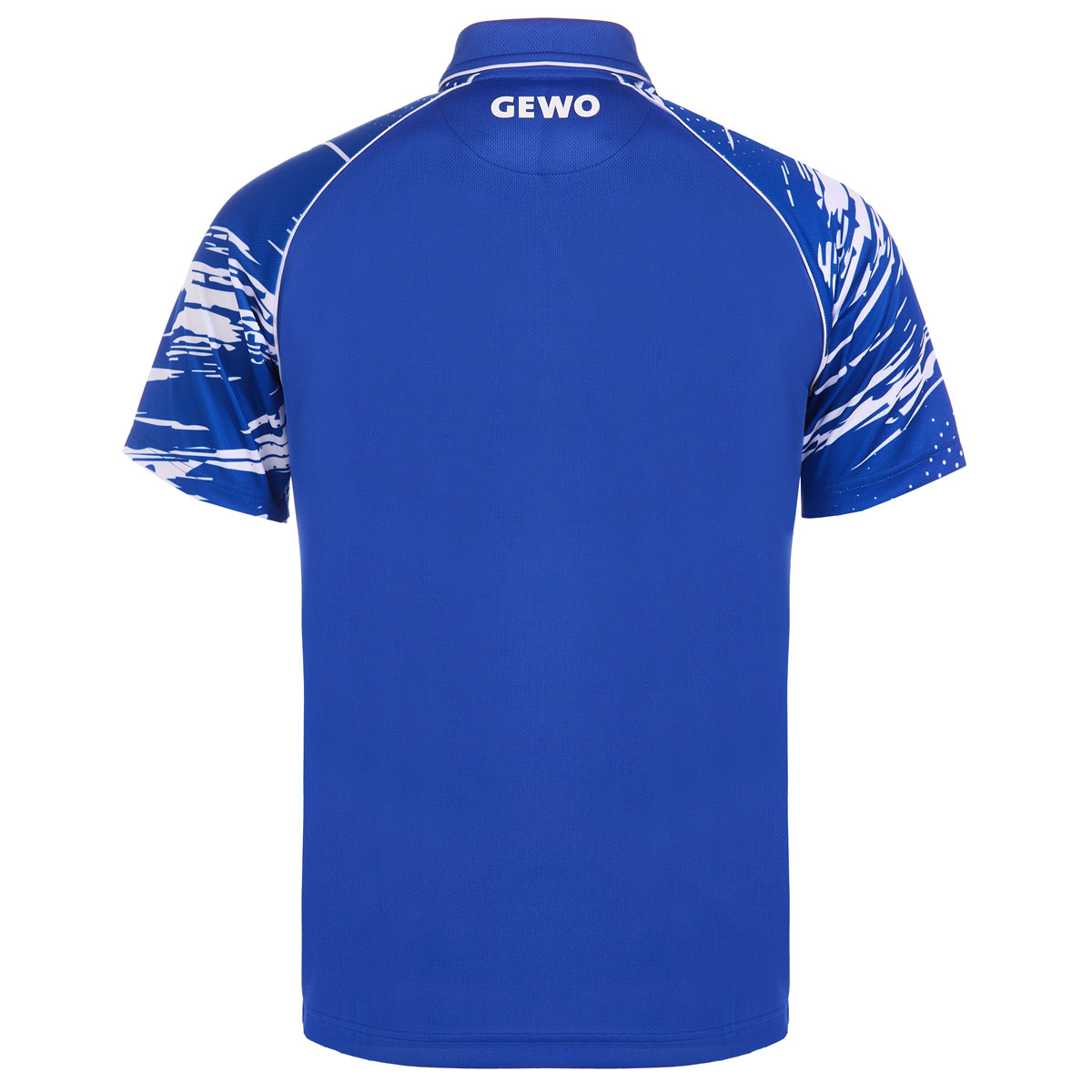 GEWO Poloshirt Marmo blau/weiß XS