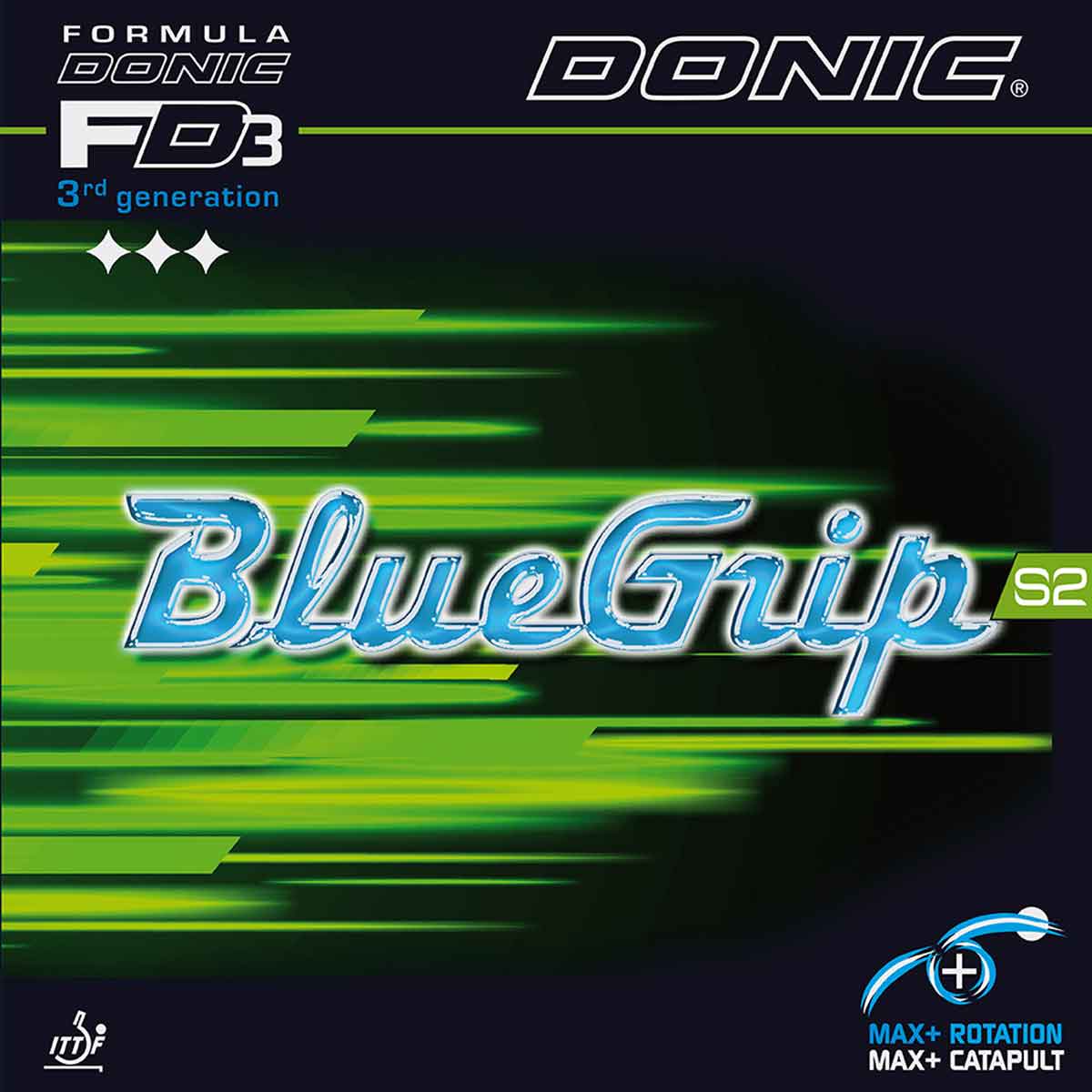 Donic Belag BlueGrip S2 2,0 mm schwarz