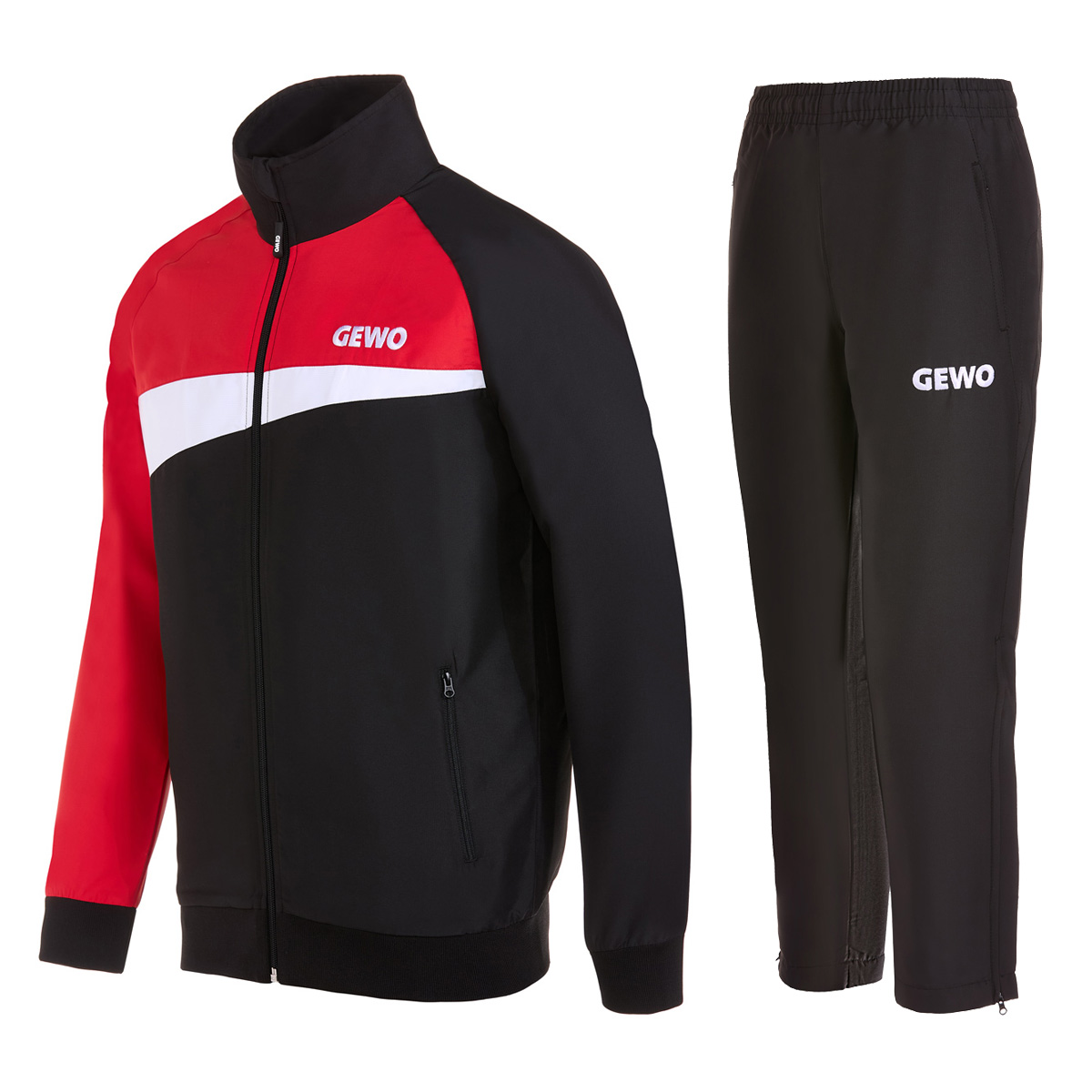 GEWO Trainingsanzug Fondi schwarz/rot XL