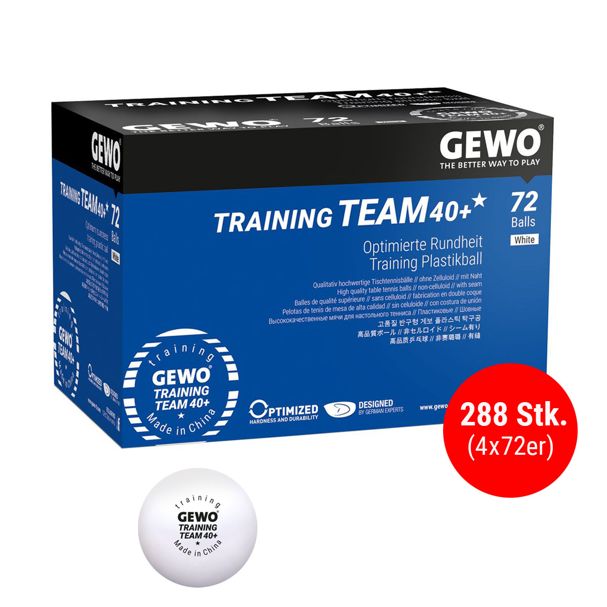 GEWO Set 4× Ball Training Team 40+* 72er