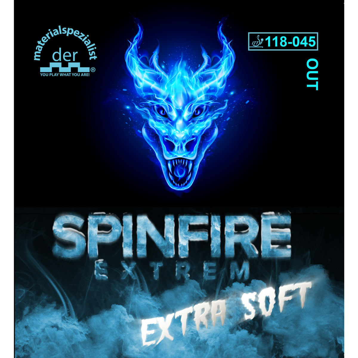 Der Materialspezialist Belag Spinfire Extrem Extra Soft 2,4 mm blau