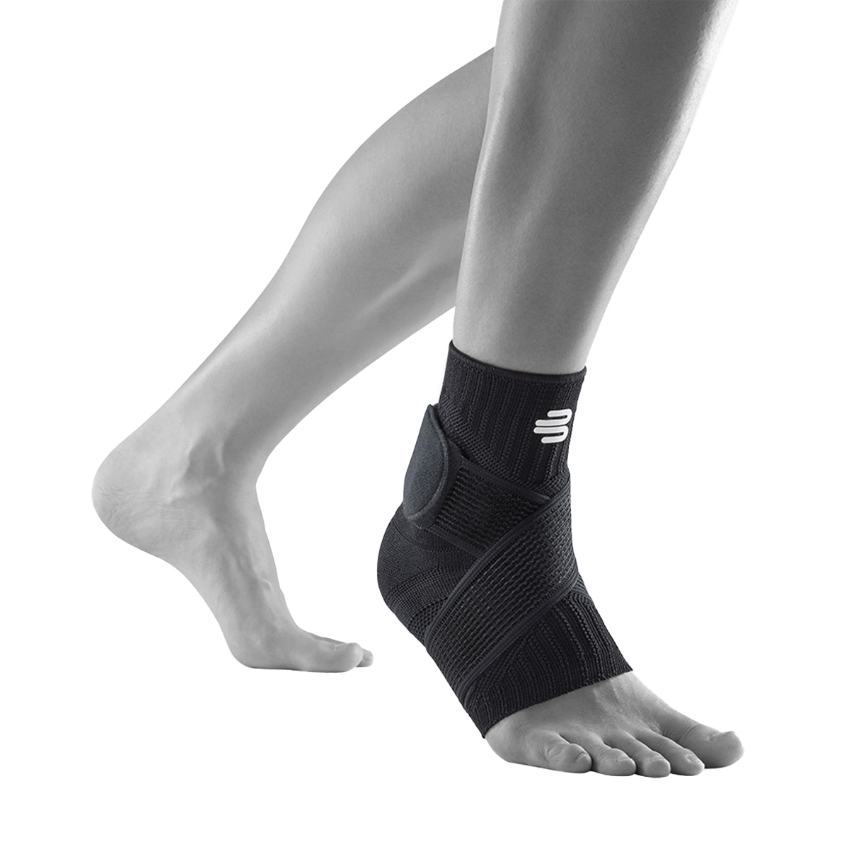 Bauerfeind Sprunggelenkbandage rechts mit Gurt schwarz XS