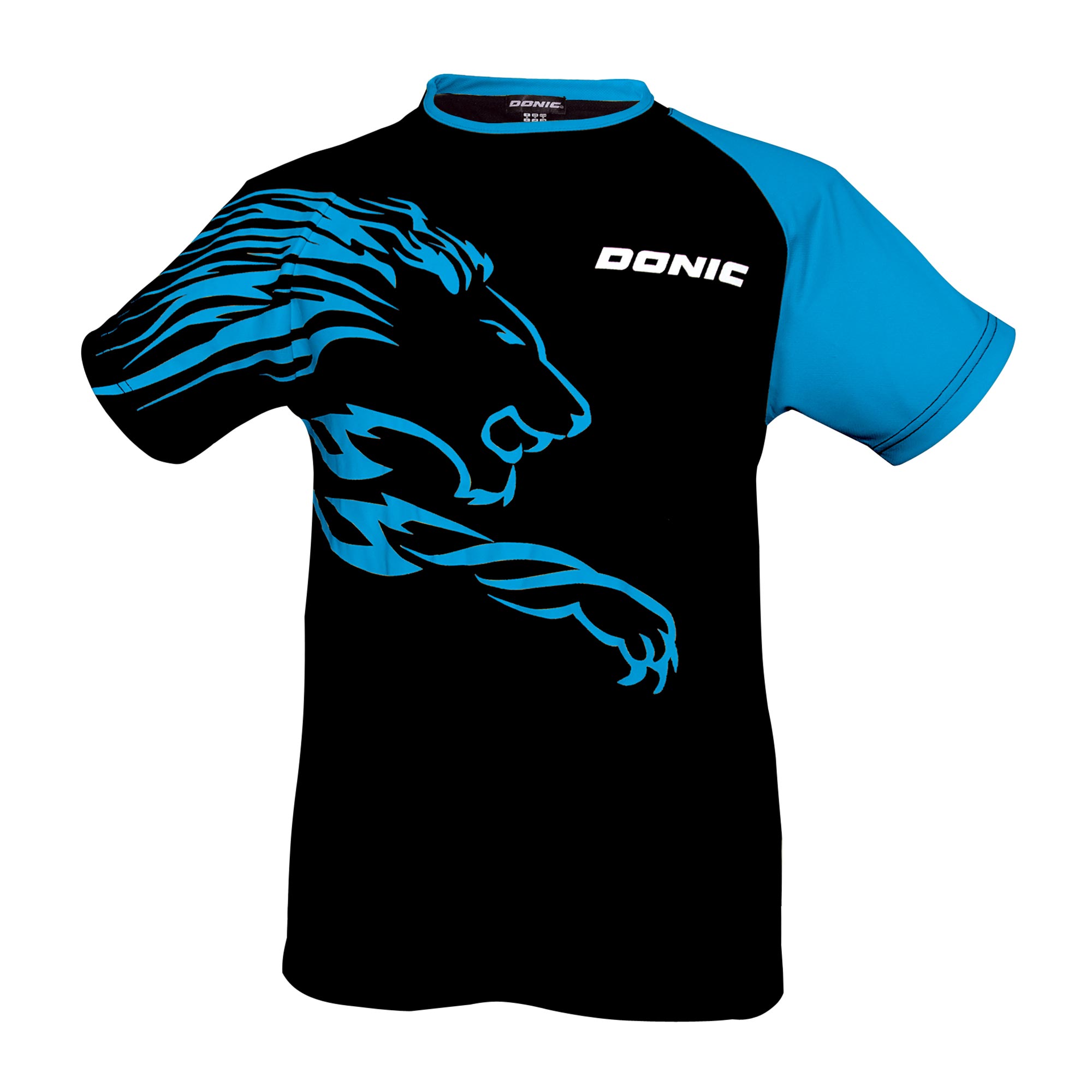 Donic T-Shirt Lion schwarz/cyan XXL