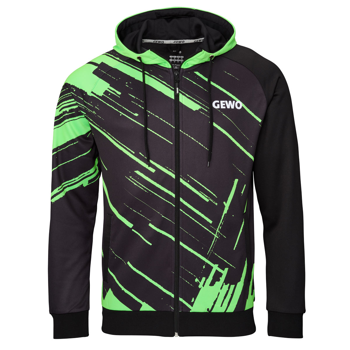 GEWO Hoodie Atani schwarz/lime XL