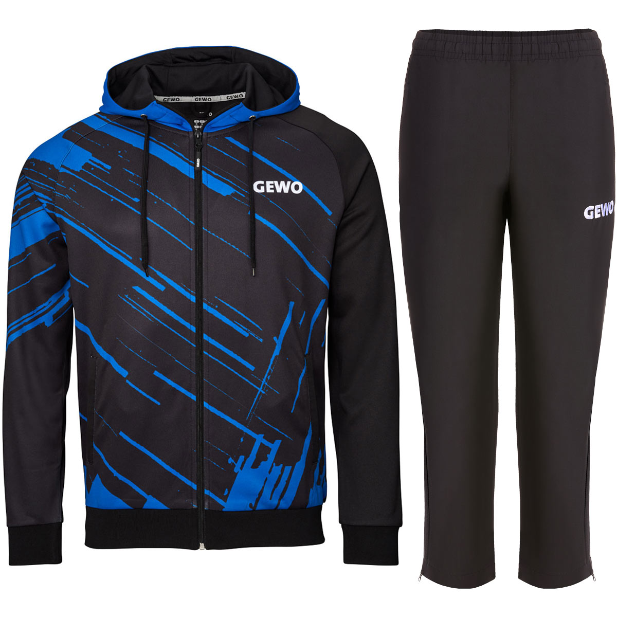 GEWO Trainingsanzug Atani schwarz/royal XXXL