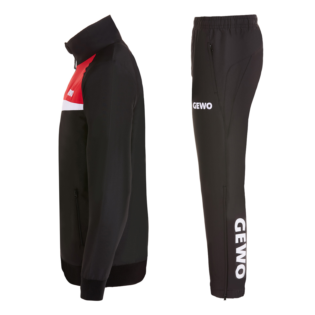 GEWO Trainingsanzug Fondi schwarz/rot XL
