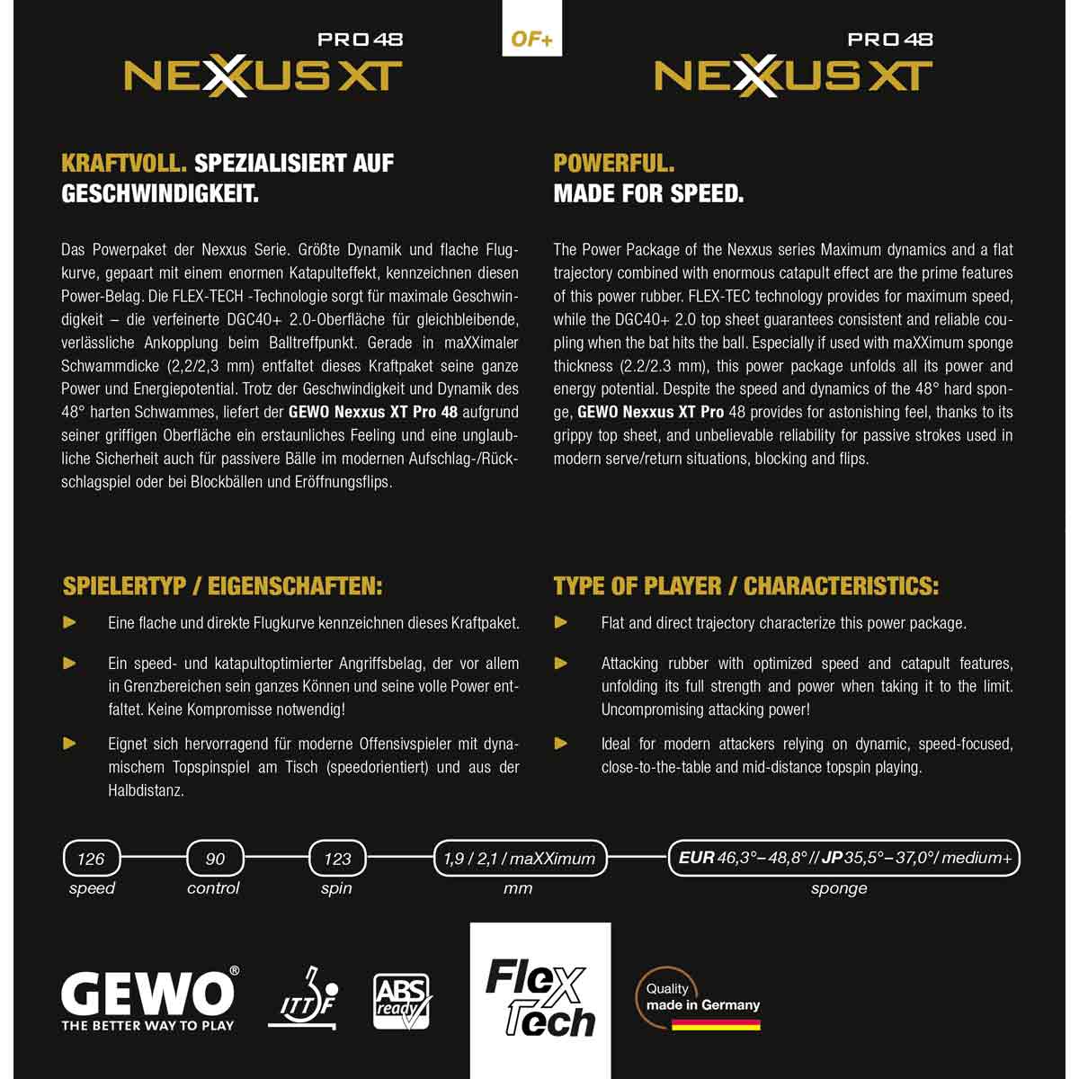 GEWO Nexxus XT Pro 48 2,1 mm schwarz