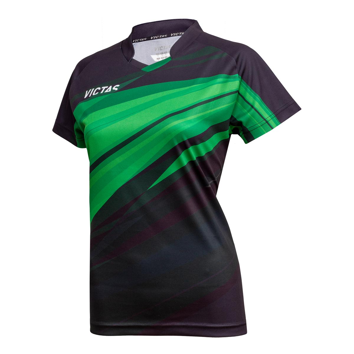 Victas V-Ladyshirt 223 L schwarz/grün