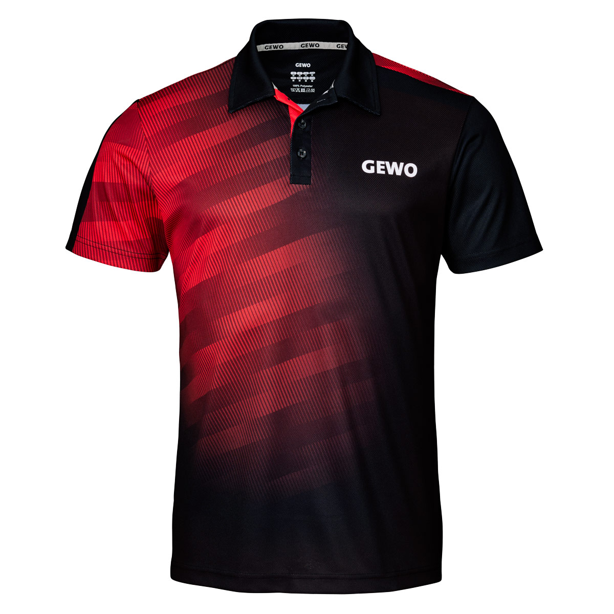GEWO Poloshirt Tavira schwarz/rot XL
