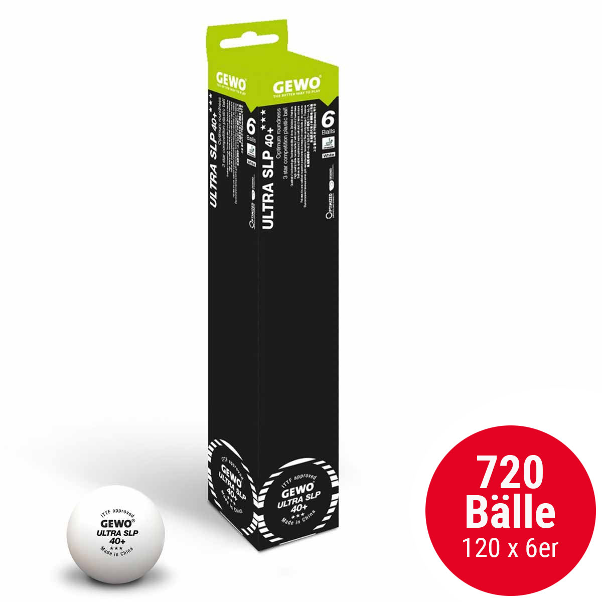 GEWO Ball Ultra SLP 40+ 120 x 6er