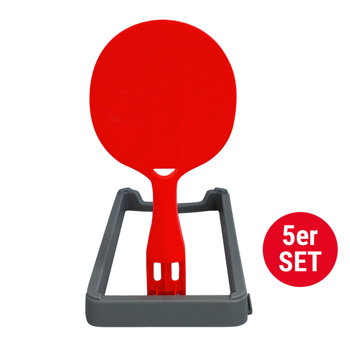 Tischtennis Trainings Tools Flip-Paddle im Set (bestehend aus 5 Einzelgeräten, platzsparend gestapelt)
