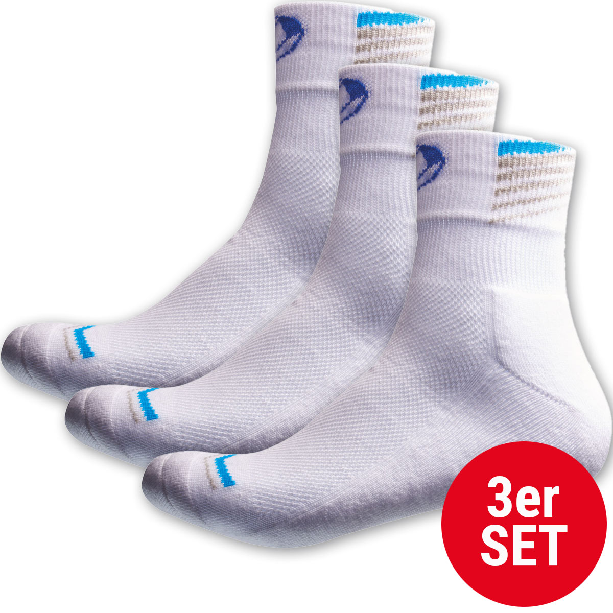 Donic Socke Siena 3er-Set 41-46 weiß/blau