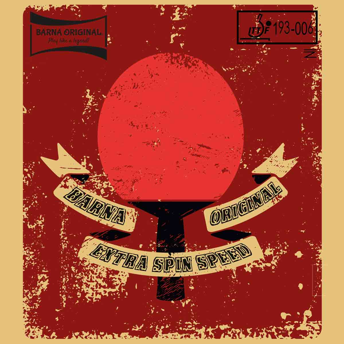 Barna Original Belag Extra Spin Speed 1,8 mm rot