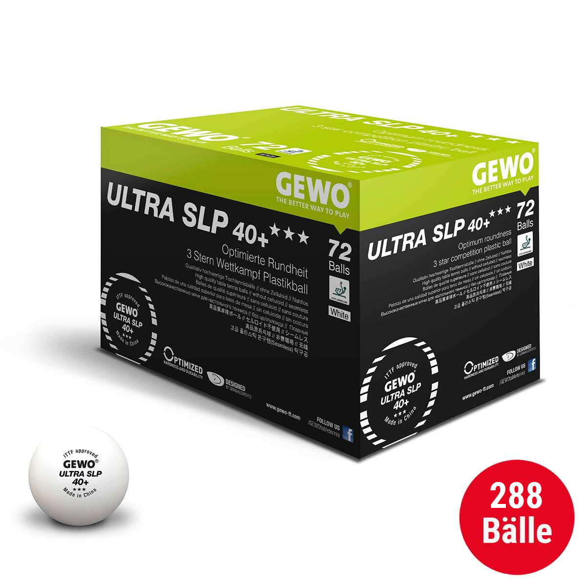 GEWO Set 4x Ball Ultra SLP 40+ 72er