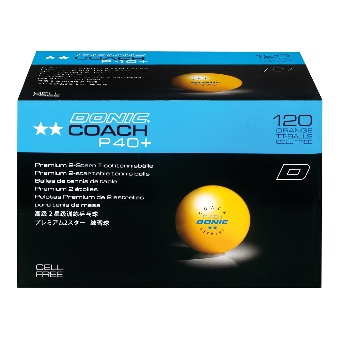 Donic Ball Coach P40+ 120er orange