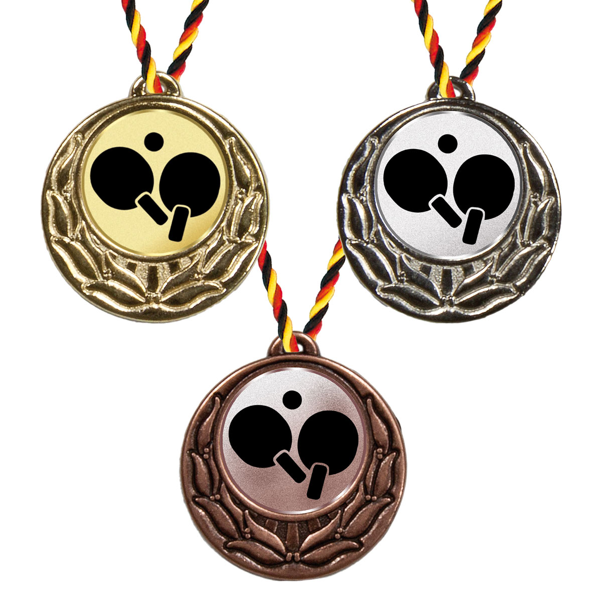 Plaketten Petersen Medaille Rose mit Emblem und Kordel