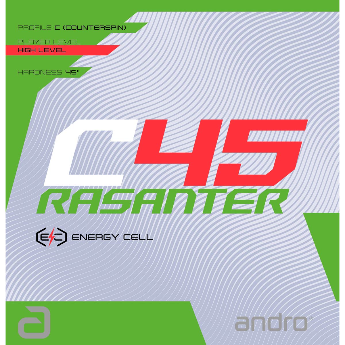 Andro_RASANTER C45 - C steht für den perfekten Counterspin_Holz 2,3 mm rot