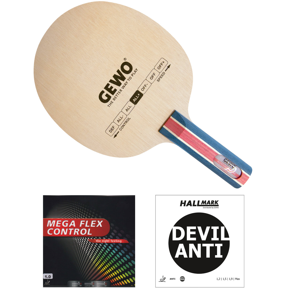 GEWO Allround Classic Komplettschläger mit Mega Flex Control und Devil-Anti