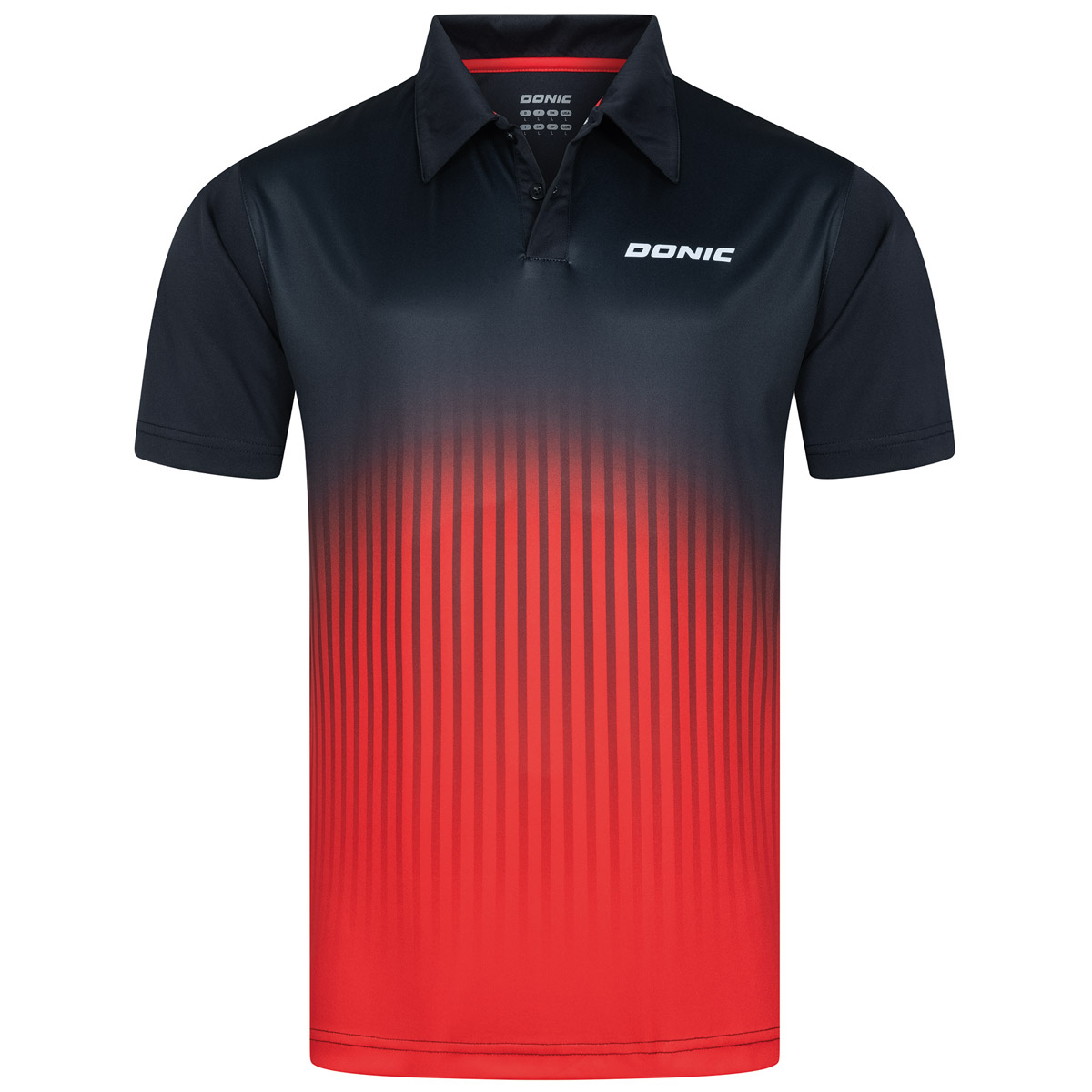 Donic Poloshirt Nuvon schwarz/rot XS