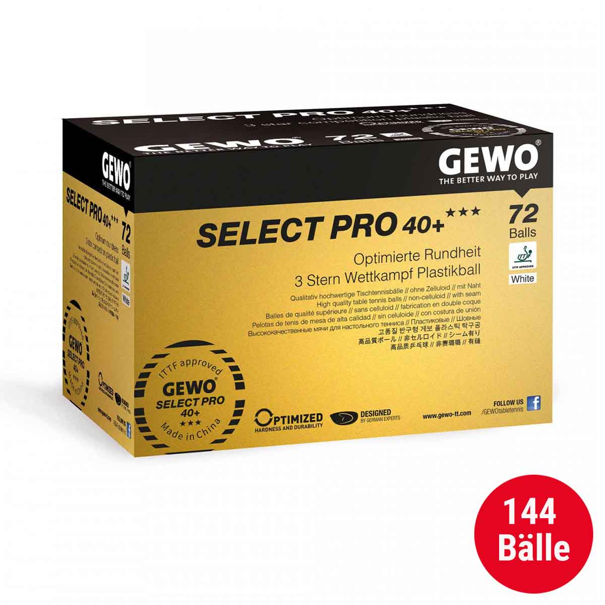 GEWO Set 2x Ball Select Pro 40+ 72er