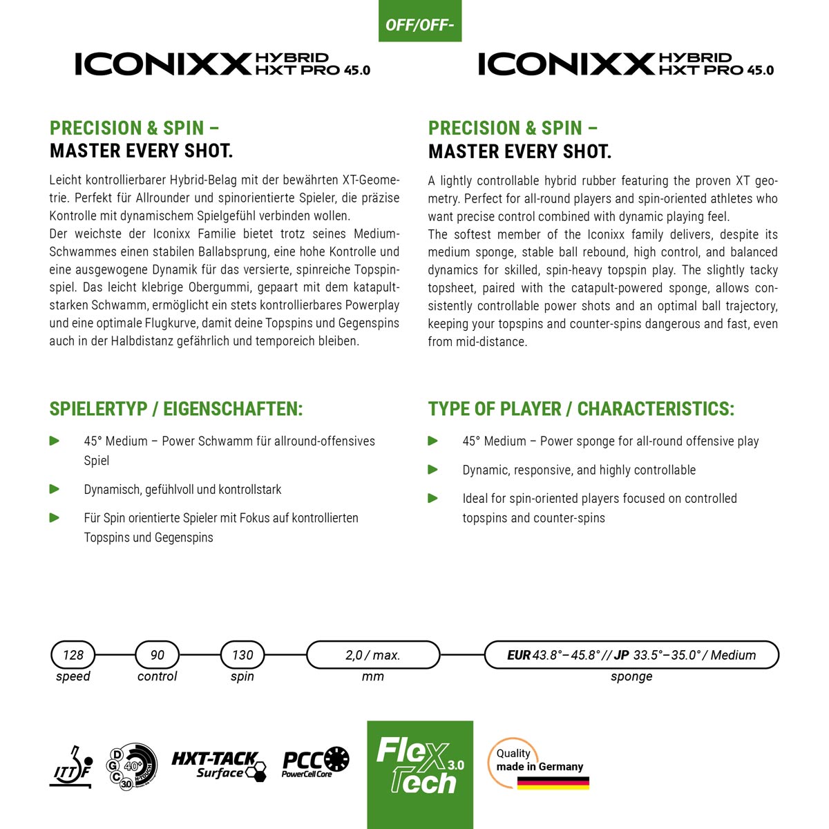 GEWO Belag Iconixx Hybrid HXT Pro 45.0 – Bild 3