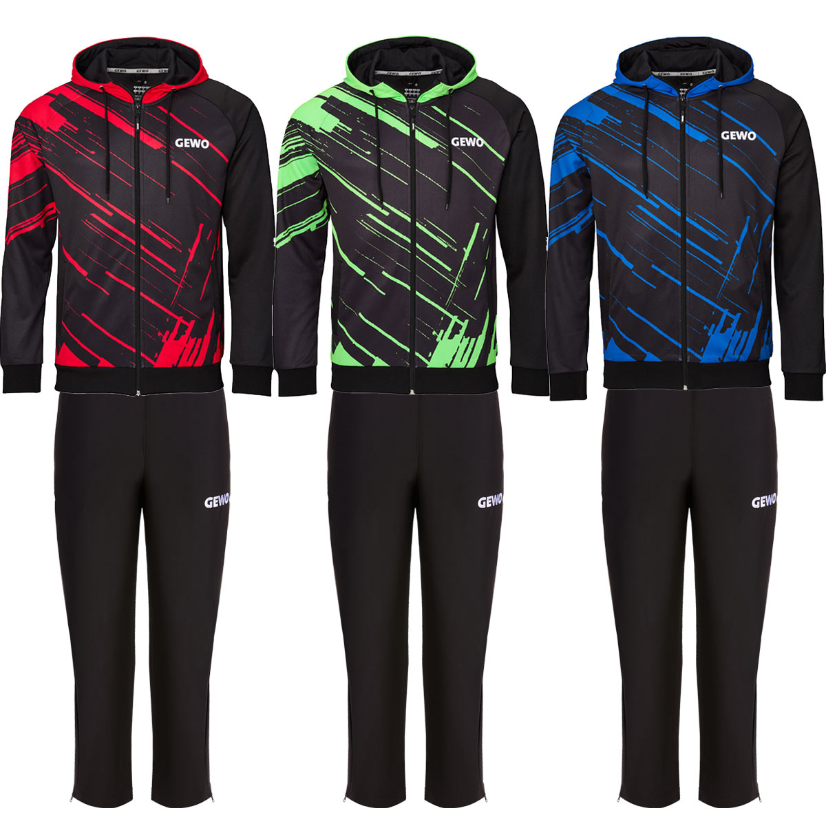 GEWO Trainingsanzug Atani S schwarz/rot