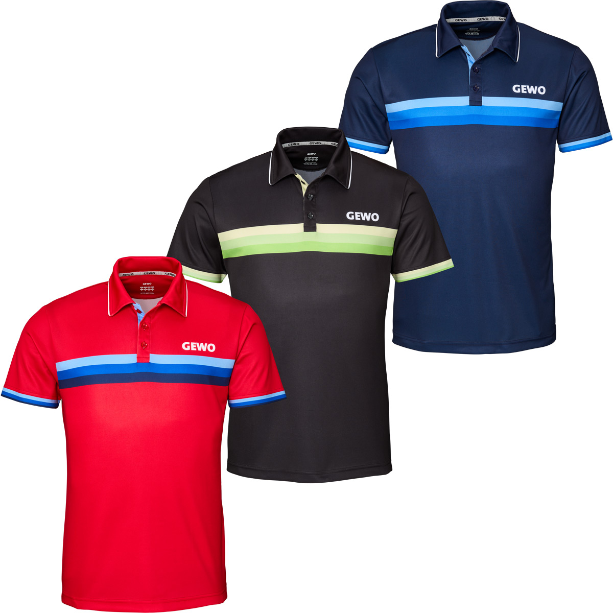 GEWO Poloshirt Santiago rot/blau XXXXL