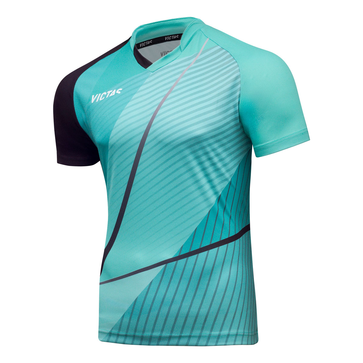 Victas V-SHIRT 236 mintgrün/schwarz XXXXXL