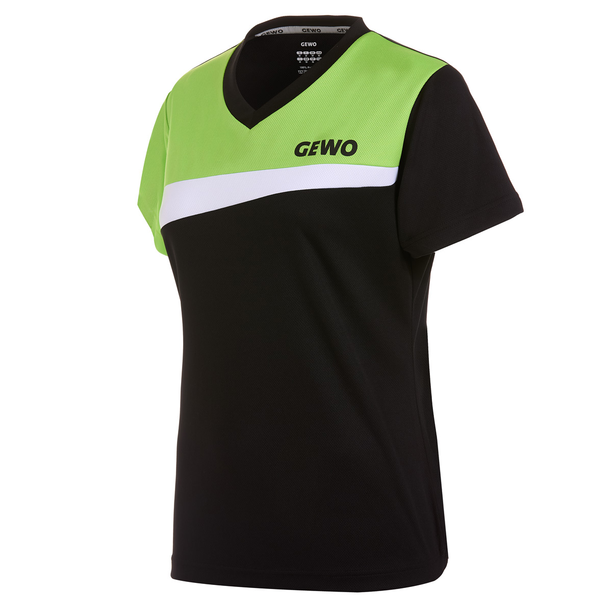 GEWO Lady Shirt FONDI schwarz/lime XXL