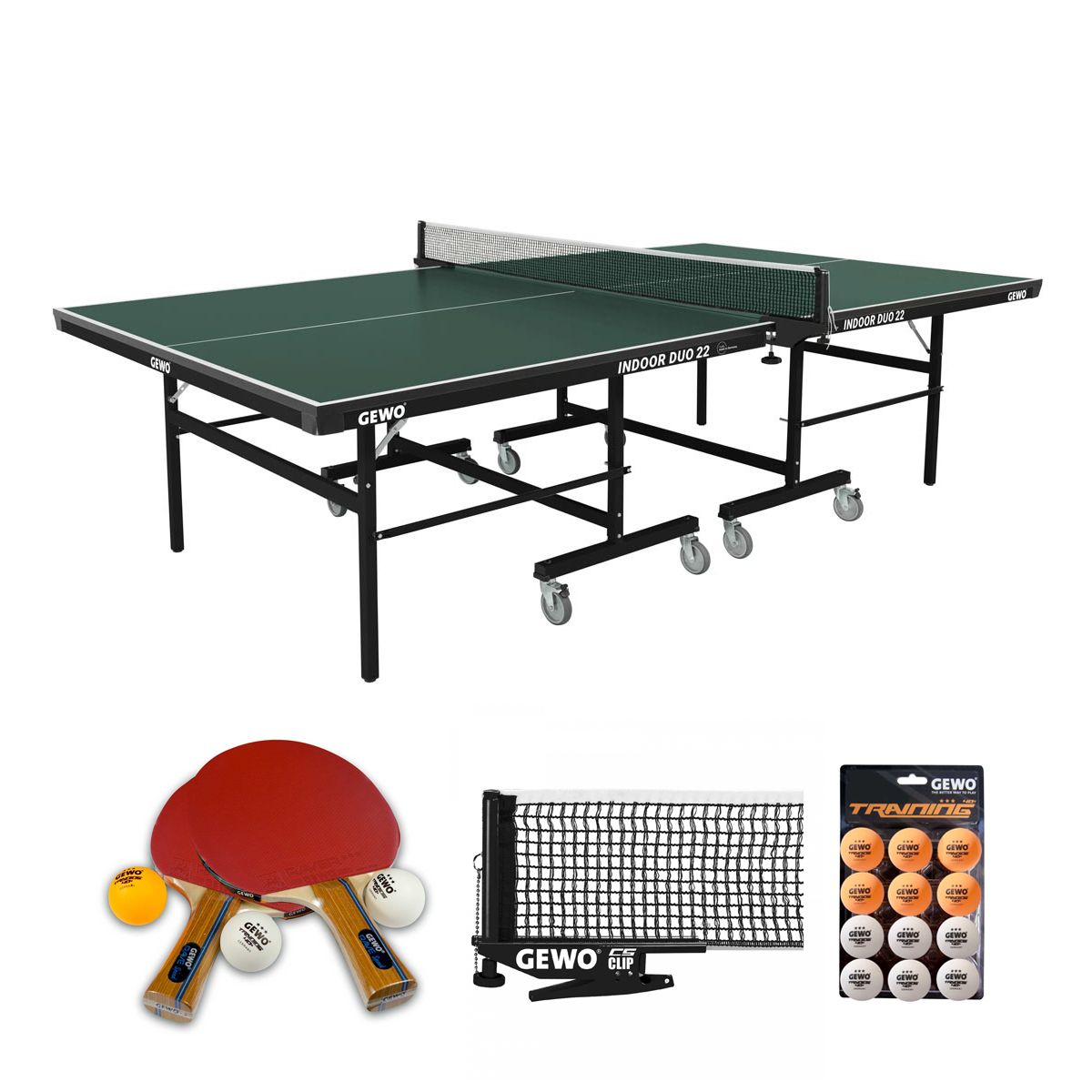 GEWO Tisch Indoor Duo 22 Set (4-teilig) grün