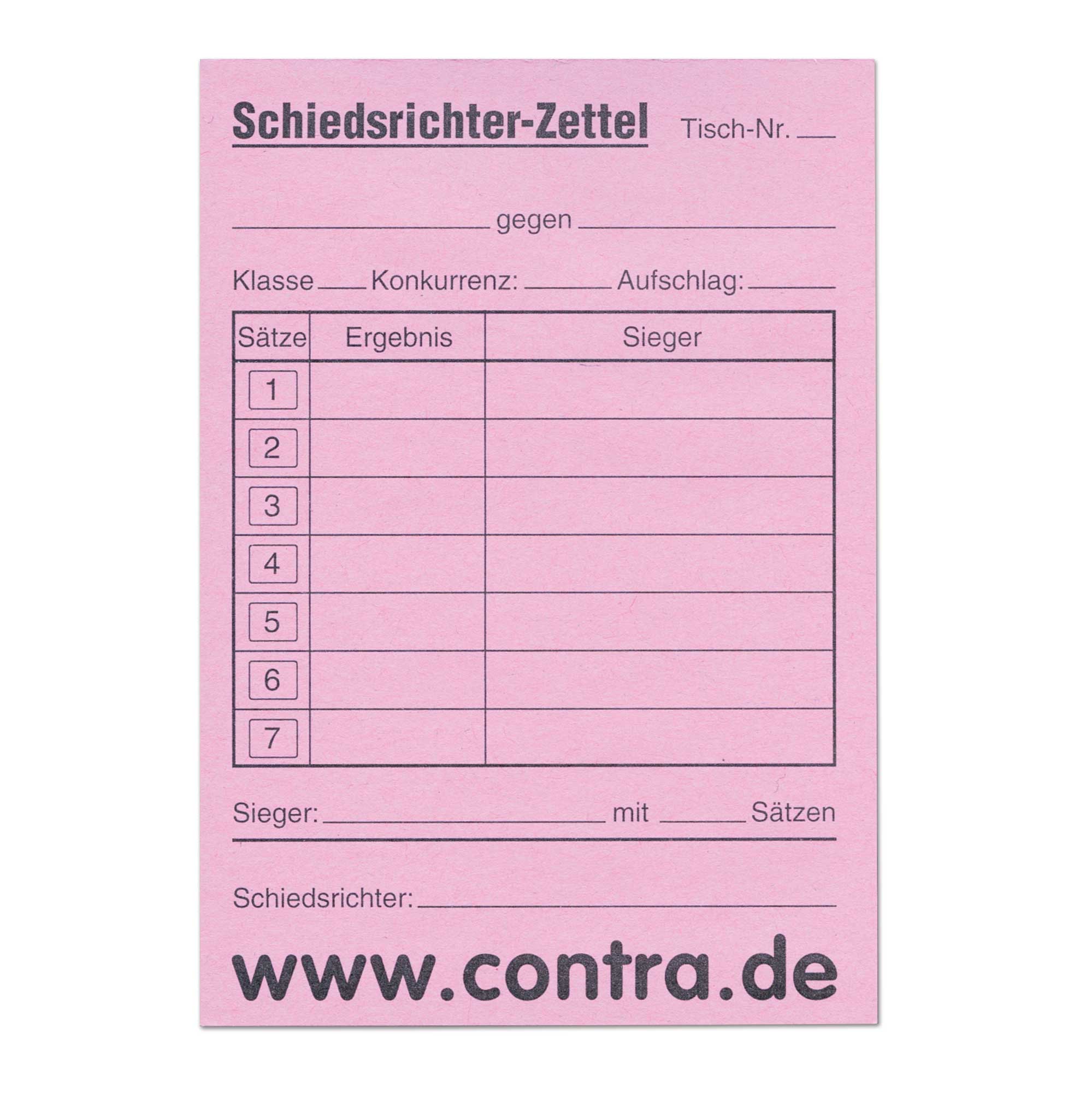 Contra Schiedsrichterzettel-Block rot