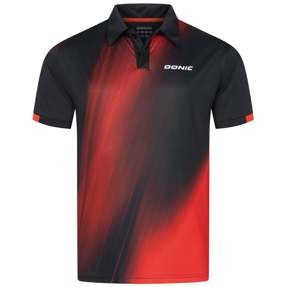 Donic Poloshirt FIRE schwarz/rot XS