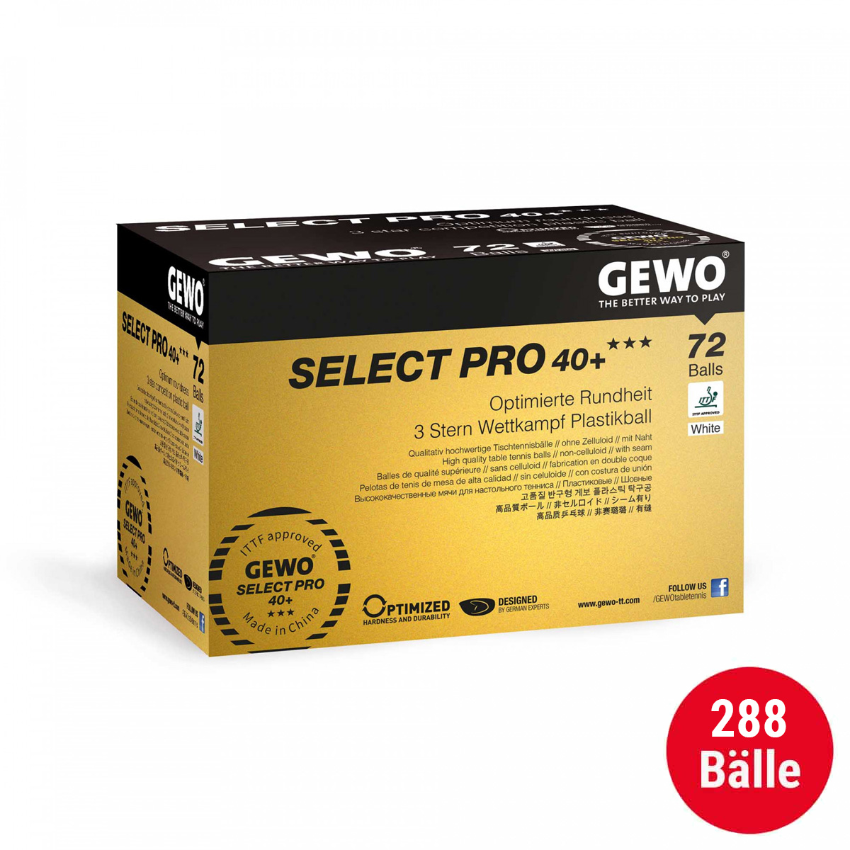 GEWO Set 4x Ball Select Pro 40+ 72er