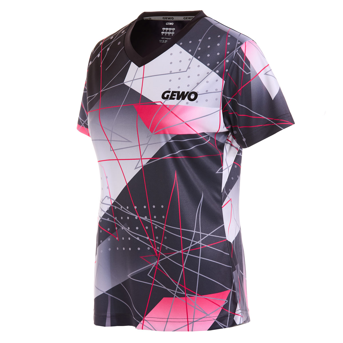 GEWO Lady Shirt Lugo schwarz/pink XXXS