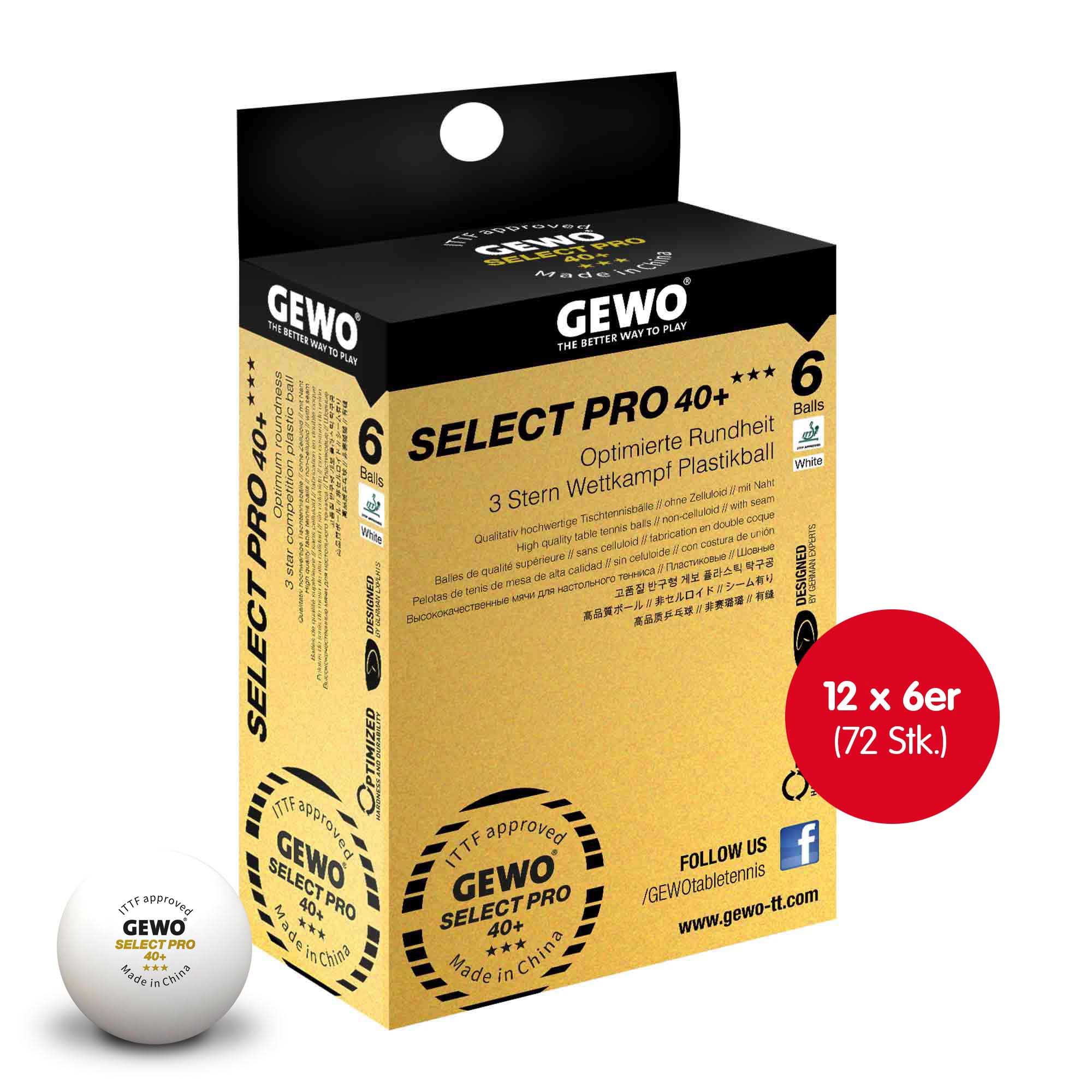 GEWO Select Pro 40+ 12x 6er Schachtel