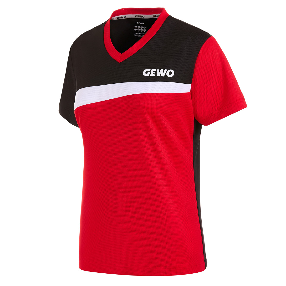 GEWO Lady Shirt FONDI rot/schwarz XXL
