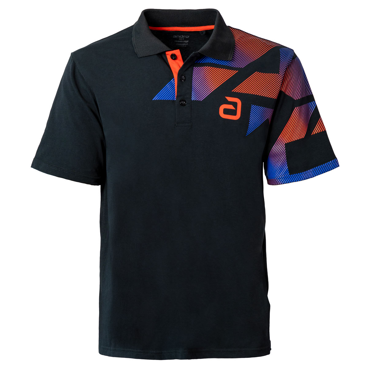 Andro Poloshirt Benzon Cotton S schwarz/rot