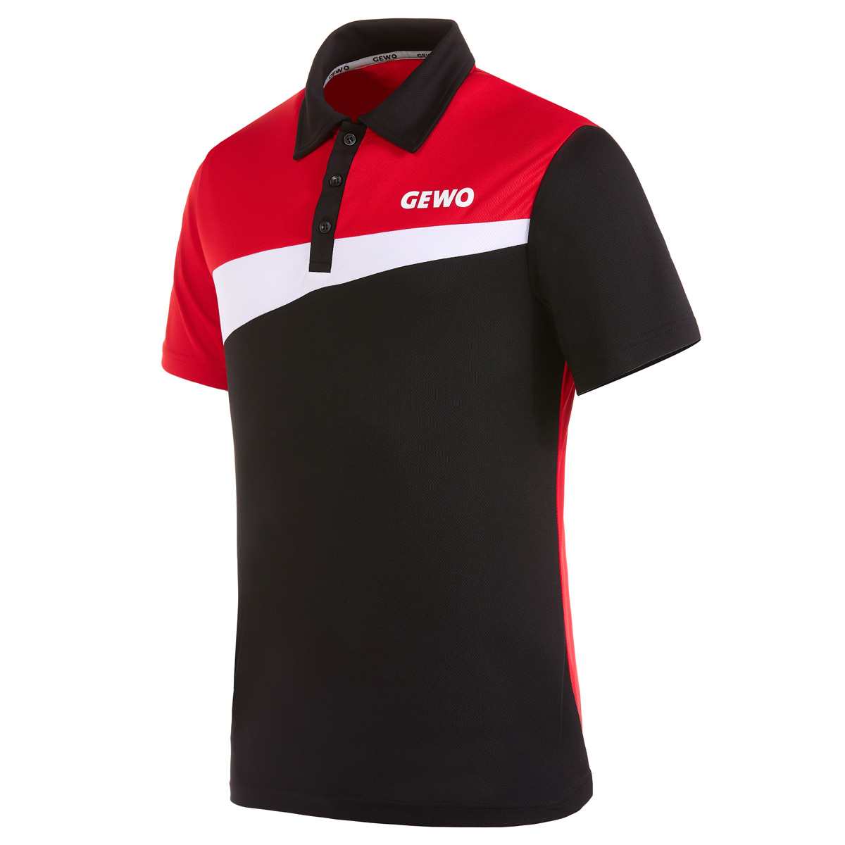 GEWO Poloshirt FONDI schwarz/rot XXL