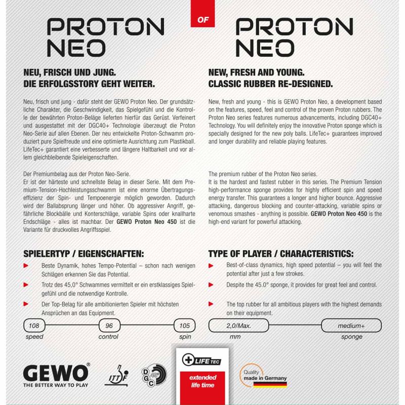 GEWO Belag Proton Neo 450 – Bild 3